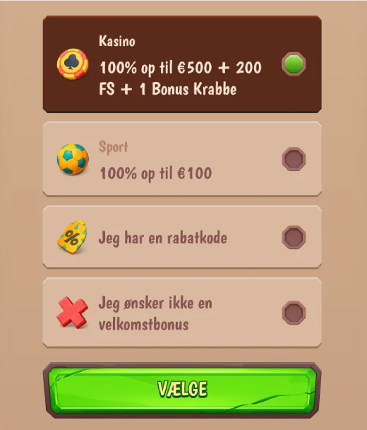 Registrering hos StoneVegas